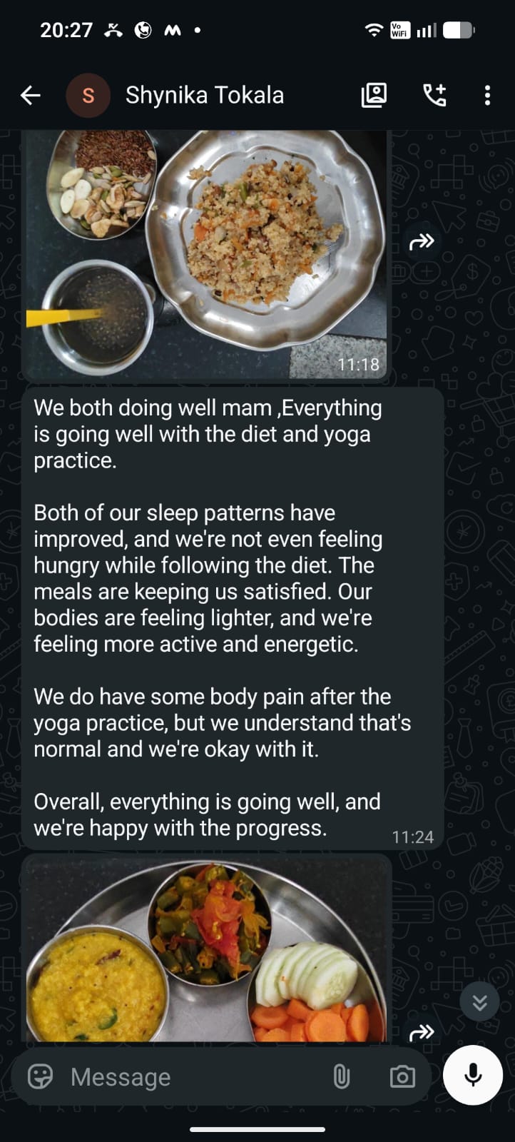 Member meal review and coaching support